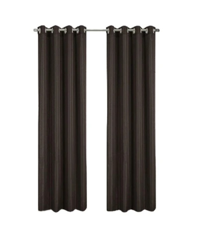 Rt Designer Collection Gibson Luxurious Decorative Grommet Curtain Panel 54" x 90" Chocolate