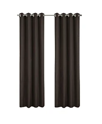 Rt Designer Collection Gibson Luxurious Decorative Grommet Curtain Panel 54" x 90" Chocolate