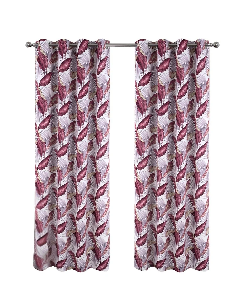 Rt Designer Collection Brazil Printed Blackout Luxurious Decorative Grommet Curtain Panel 54" x 90