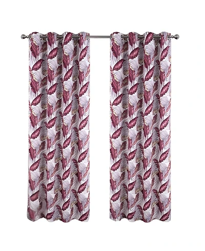 Rt Designer Collection Brazil Printed Blackout Luxurious Decorative Grommet Curtain Panel 54" x 90