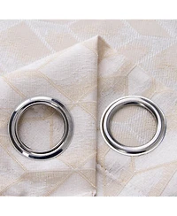 Rt Designer Collection Cubix Jacquard Grommet Luxurious Modern Design Curtain Panel 54" x 84" Silver