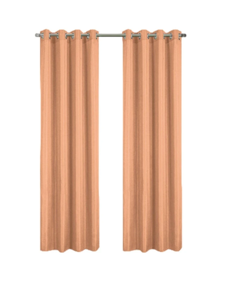 Rt Designer Collection Gibson Luxurious Decorative Grommet Peach Curtain Panel