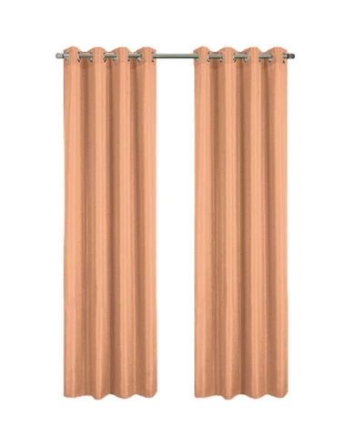 Rt Designer Collection Gibson Luxurious Decorative Grommet Peach Curtain Panel