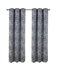Rt Designer Collection Cambridge Jacquard 2 Pack Luxurious Modern Design Curtain Panel 36" x 84" Charcoal