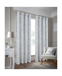 Rt Designer Collection Ashton Printed Blackout Luxurious Decorative Grommet Curtain Panel 54" x 84" Silver