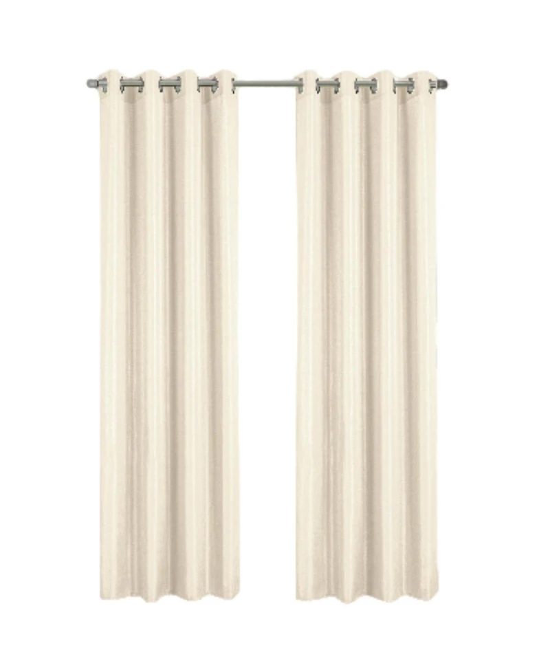 Rt Designer Collection Gibson Luxurious Decorative Grommet Curtain Panel 54" x 90" Beige