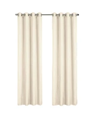 Rt Designer Collection Gibson Luxurious Decorative Grommet Curtain Panel 54" x 90" Beige