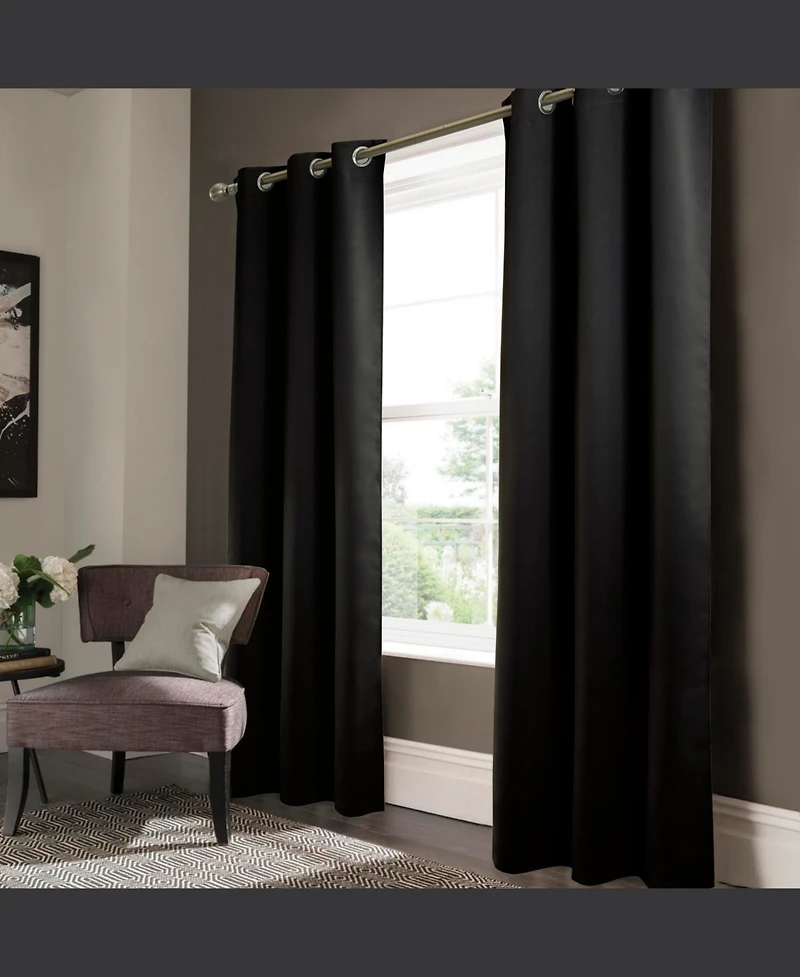 Rt Designer Collection Anchorage Blackout Luxurious Modern Curtain Panel Pair