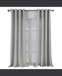 Rt Designers Collection Cole Textured Grommet Room Darkening Curtain Panel 54" x 84" Silver