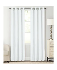 Rt Designer Collection Gibson Luxurious Decorative Grommet White Curtain Panel