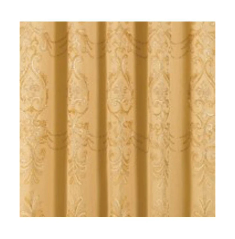 Rt Designers Collection Jayla Stylish & Premium Embroidered Curtain Panel 54" x 90" Gold