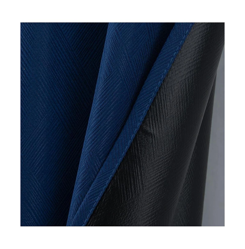 Rt Designers Collection Barron 100% Blackout Grommet Curtain Panel 54" x 90" Navy