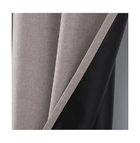 Rt Designers Collection Cabana Two Pack Premium Grommet Curtain Panel 54" x 84" Beige