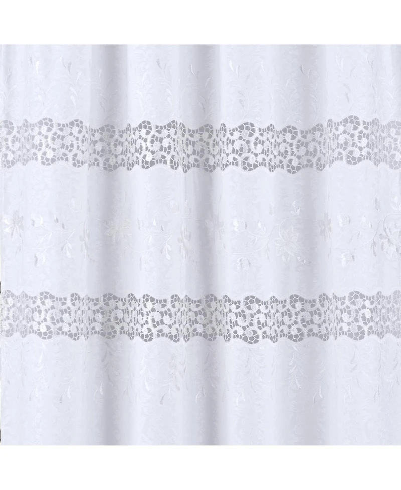 Rt Designer Collection Antonia Macrame Luxurious Decorative Rod Pocket Curtain Panel 54" x 84