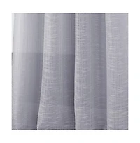 Rt Designers Collection Dexter Linen Texture Grommet Light Filtering Window Curtain Panel 54" x 84" Silver