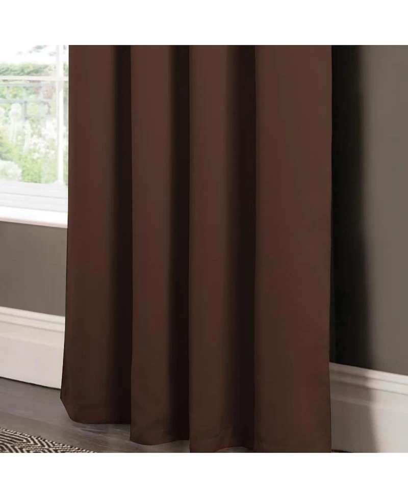 Rt Designers Collection Anchorage Blackout Grommet Curtain Panel 54" x 84" Chocolate