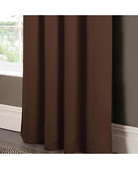 Rt Designers Collection Anchorage Blackout Grommet Curtain Panel 54" x 84" Chocolate