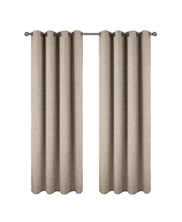 Rt Designer Collection Kensington Jacquard Foam Backed Luxurious Decorative Grommet Curtain Panel 54" x 95" Taupe