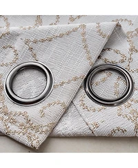 Rt Designer Collection Woodbridge Jacquard Grommet Luxurious Modern Design Curtain Panel 54" x 84" Taupe