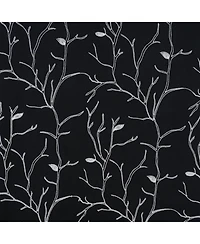 Rt Designer Collection Luciana Embroidered Blackout Luxurious Decorative Grommet Curtain Panel 54" x 90" Black