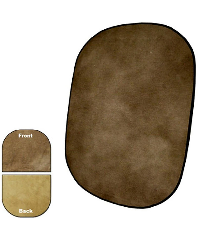 Savage 60x72" Collapsible Disc / Reversible Muslin Style Background - Earth Tone