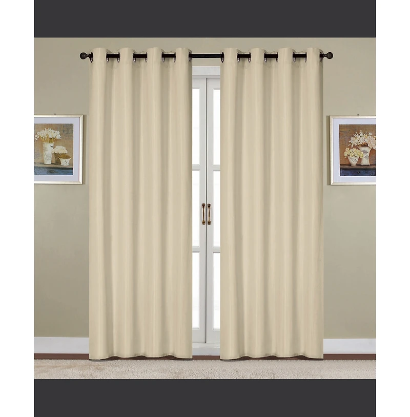 Rt Designers Collection Kennedy Grommet Curtain Panel 54" x Taupe