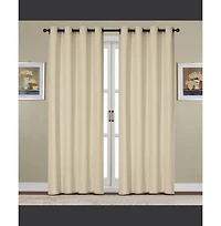 Rt Designers Collection Kennedy Grommet Curtain Panel 54" x Taupe