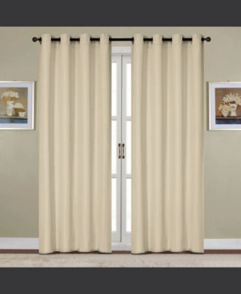 Rt Designers Collection Kennedy Grommet Curtain Panel 54 X22 X Taupe