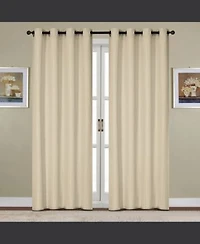 Rt Designers Collection Kennedy Grommet Curtain Panel 54 X22 X Taupe