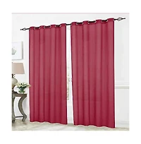 Rt Designers Collection Cara Sheer Voile 54 x 84 in. Grommet Curtain Panel, Burgundy