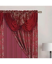 Rt Designers Collection Clayton 2-Piece Double Panel Elegant Thermal Insulated Grommet Curtain Panels - Each Panel 54" X 84" Burgundy