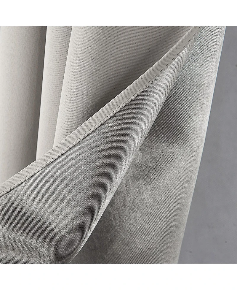 Rt Designers Collection Anchorage Blackout Grommet Curtain Panel 54" x 84" Silver