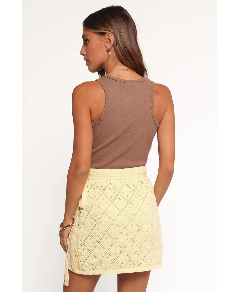 Petal and Pup Women's Palma Knit Mini Skirt - Chocolate