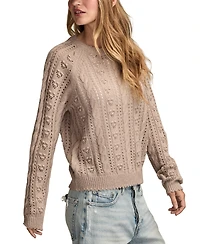 Lucky Brand Women's Pointelle Crewneck Sweater