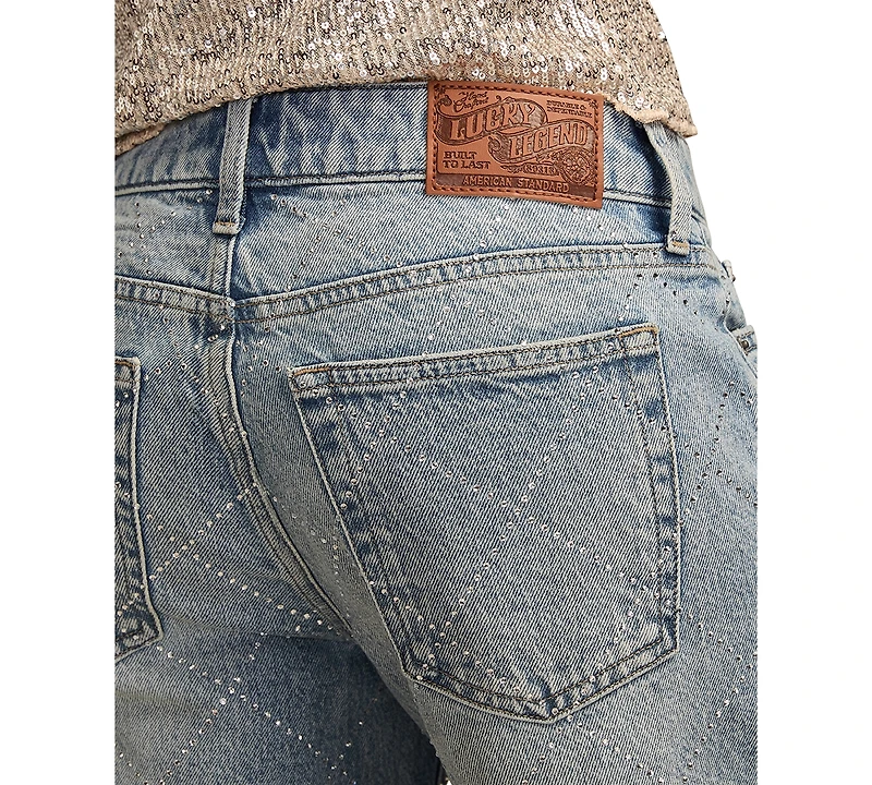Lucky Brand Women's Legend Rhinestone Baggy Jeans