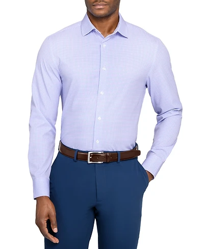 ConStruct Men's Plaid Long-Sleeve Dress Shirt