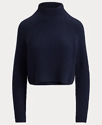 Lauren Ralph Women's Cropped Mock Neck Sweater