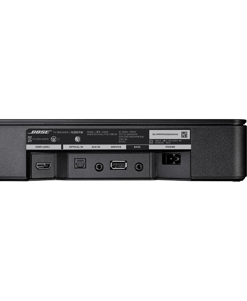 Bose Tv Speaker, Black with H&A High-Speed Hdmi 2.0 10' Cable