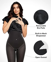 Popilush Shap Women's ewear Flutter Sleeve Sculpting A-Line Midi Dress