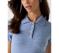 Guess Women's Short-Sleeve Polo Ophelia Sweaterdress