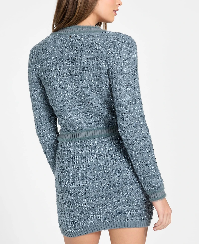 Guess Women's Aomori Tape Detail V-Neck Sweater