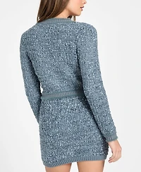 Guess Women's Aomori Tape Detail V-Neck Sweater