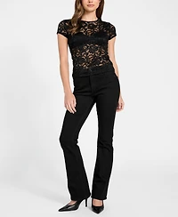 Guess Women's Short-Sleeve Miriam Lace Top