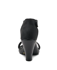 Patrizia Women's Idol Pearlized Faux Leather Ankle Strap Dress Sandals