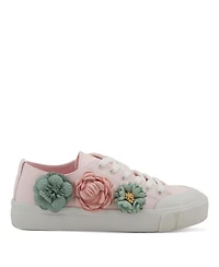 Patrizia Women's Fleur Floral Applique Lace-Up Canvas Sneakers