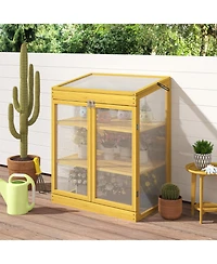 Streamdale Furniture Wooden Cold Frame Greenhouse