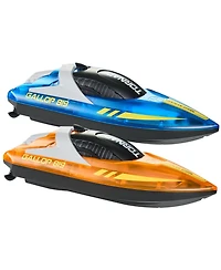 Mecale 2.4GHz Rc Racing Boat Set with Led Lights, Waterproof Design and Extra Batteries
