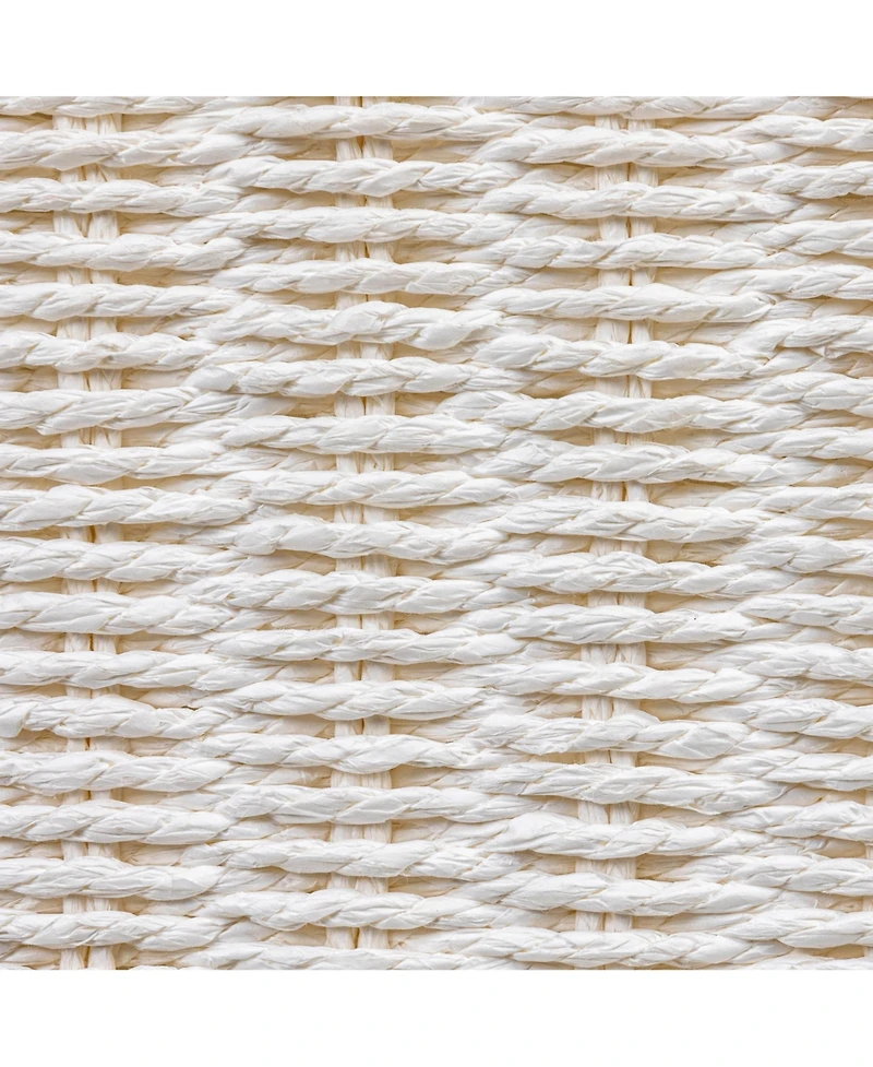 Household Essentials 3 Compartment Laundry Sorter, Wicker Laundry Sorter, White