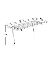 Household Essentials Rear Display Over-The-Washer Storage Shelf, Silver
