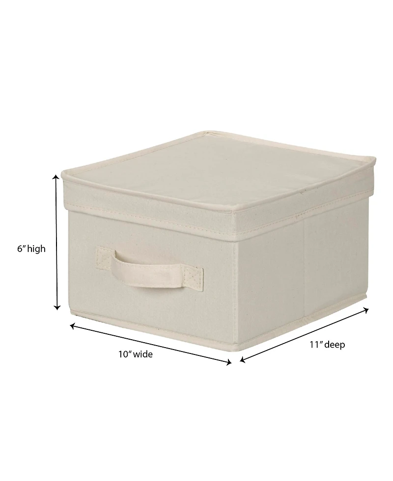 Household Essentials Medium Storage Bin with Lid, Natural
